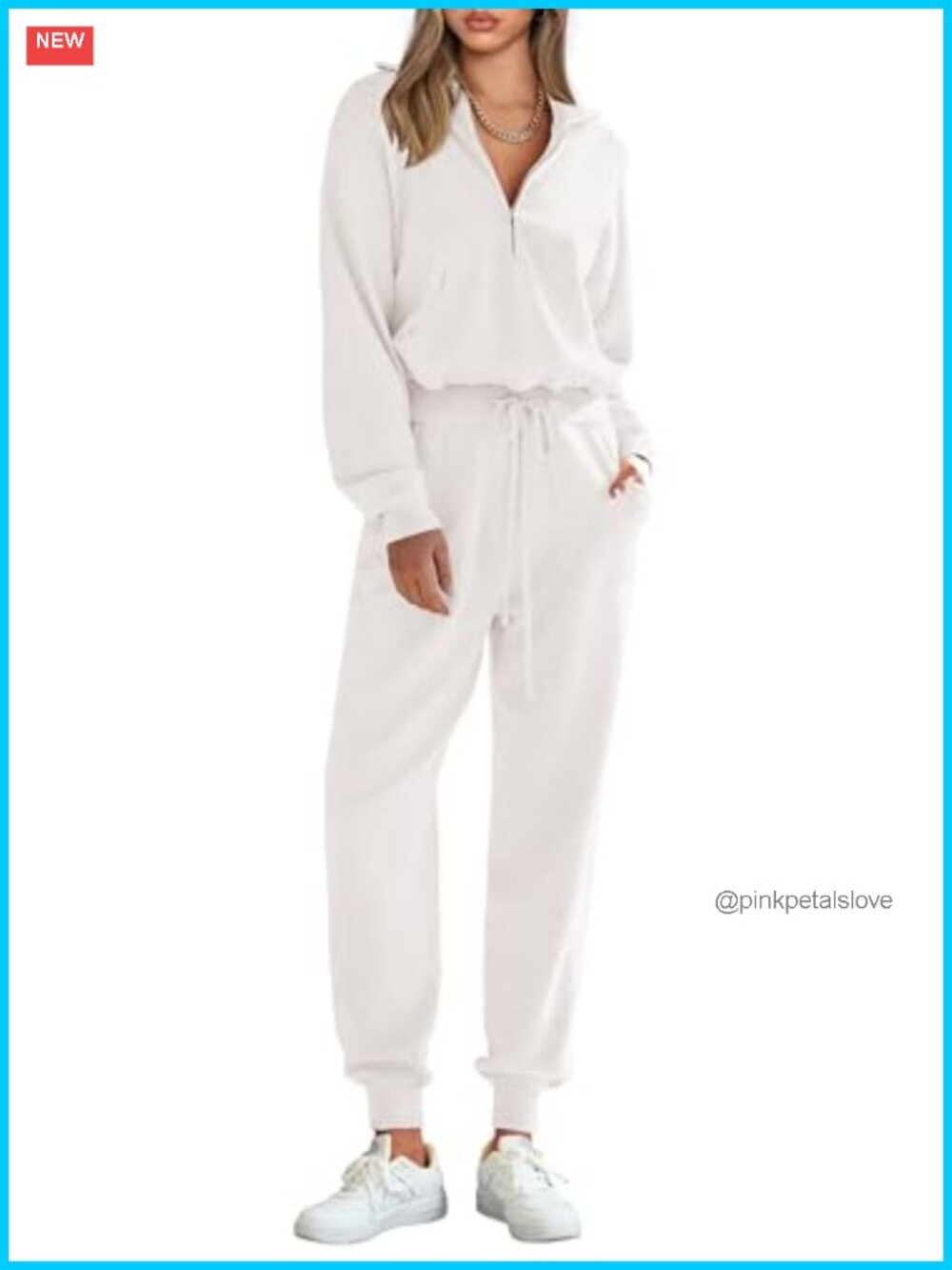 2 Piece Sweatsuit Set Long Sleeve Pullover Jogger Sweatpants Womens